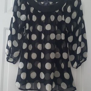 “SOLD” Forever 21 Polka Dot Blouse